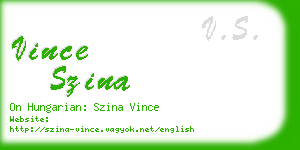 vince szina business card